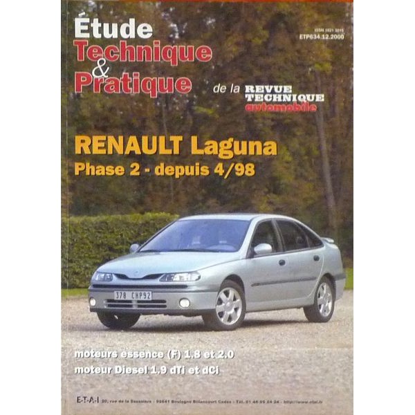 RTA Revue Technique Automobile Renault Laguna I, Phase 2. Essence Et Diesel