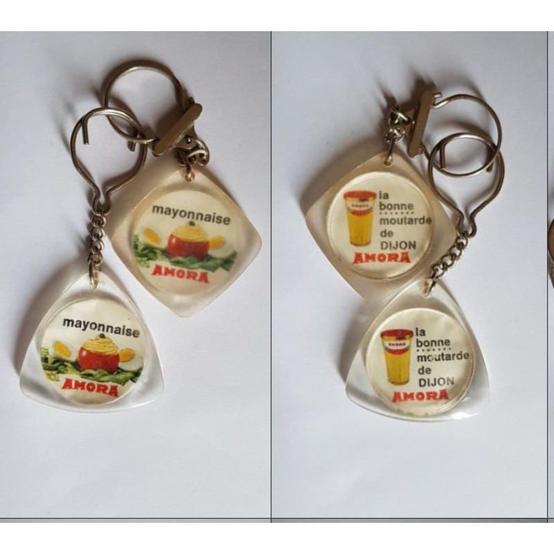 porte-clés mayonnaise moutarde Dijon, Amora, lot 2 (pc)