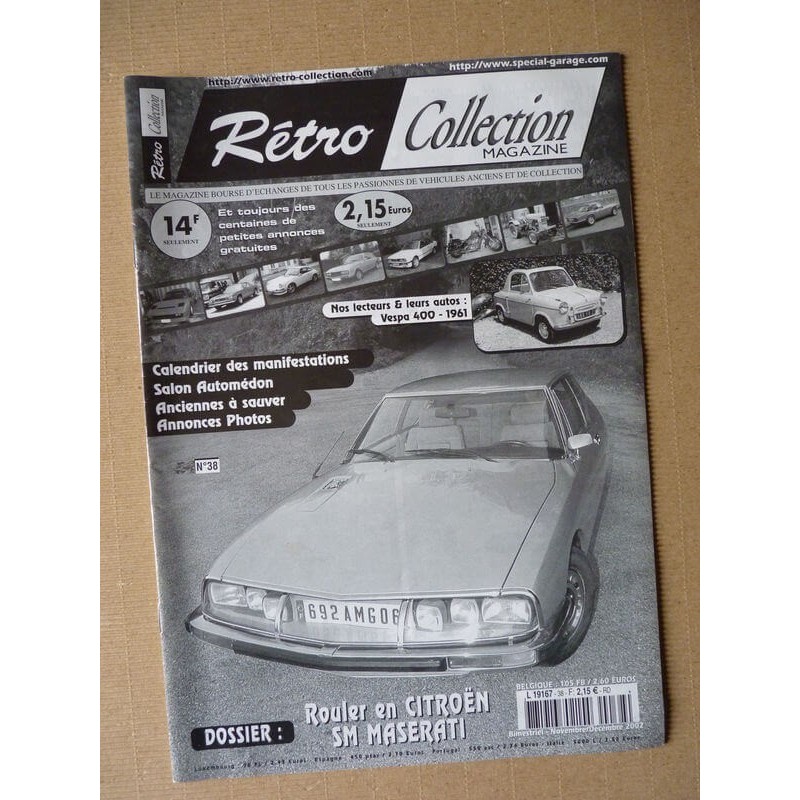 Rétro Collection n°38, Citroën SM, Vespa 400