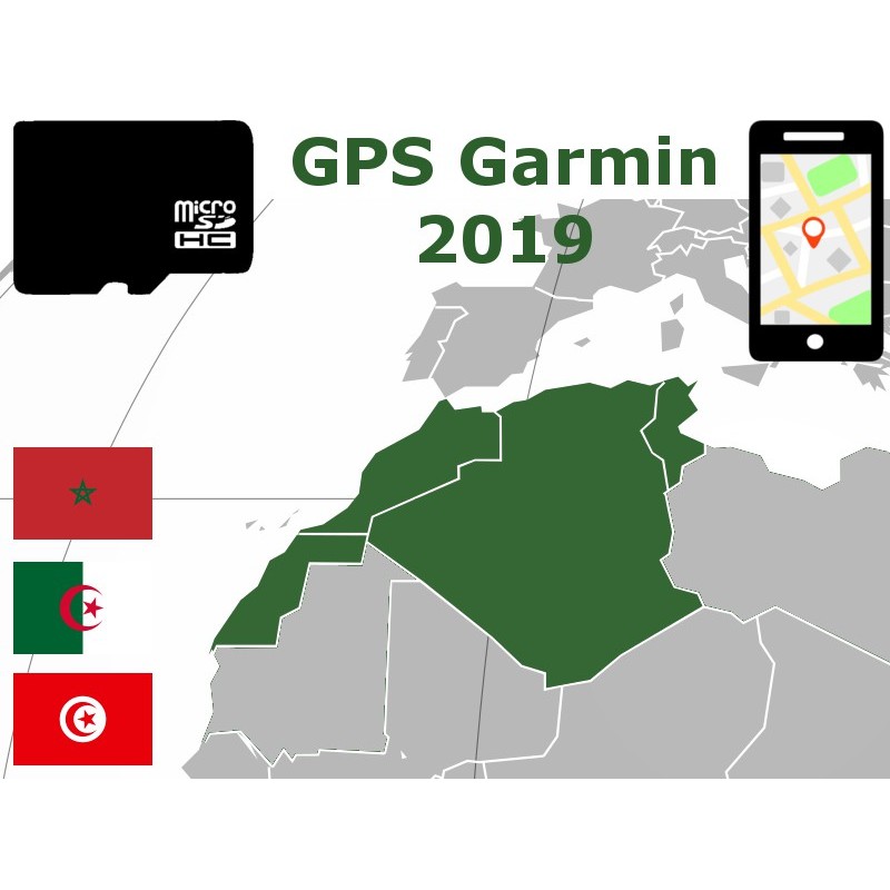 Carte 2020 Maroc Algerie Tunisie Microsd Gps Garmin