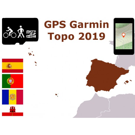carte garmin espagne carte topo 2020 Espagne Portugal Baléares Madère. microSD GPS Garmin