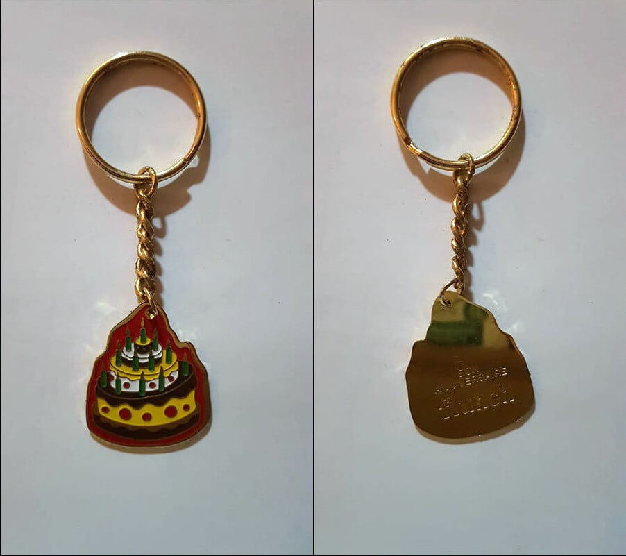 Keyring Happy Birthday Flunch Cake Pc Ebay