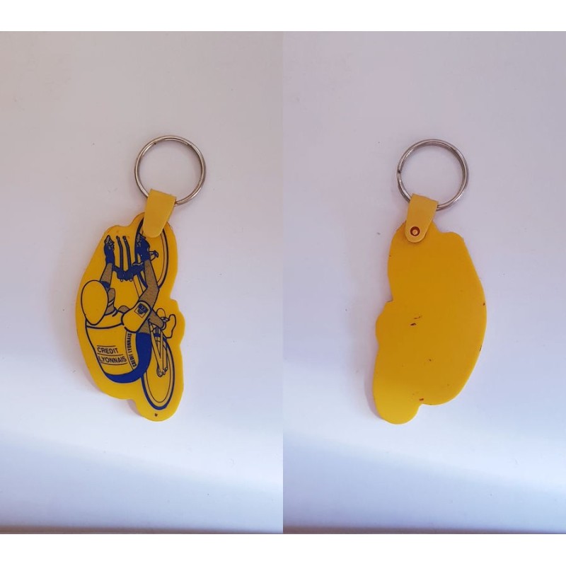 porte-clés Crédit Lyonnais, maillot jaune, tour de France 1999, vierge (pc)