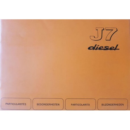 Peugeot J7 Diesel PZ30, PZ50 et PZ60, notice d’entretien (eBook)