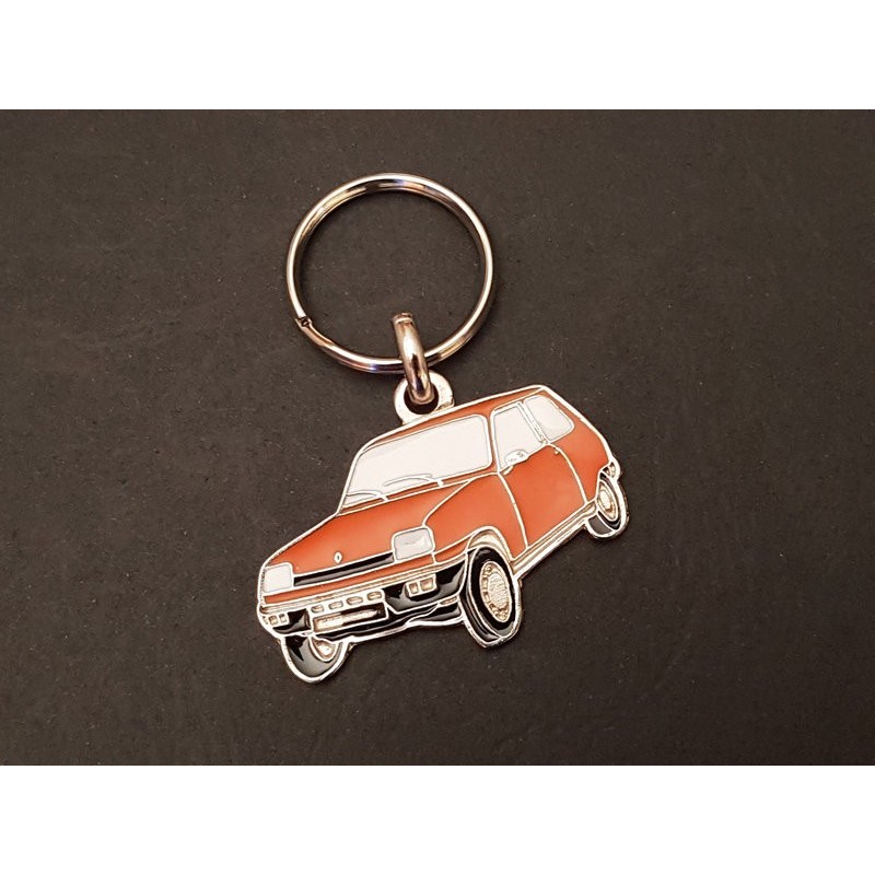 Porte-clés profil Renault 5, L TL GTL LS TX 5L 5TL 5TX (orange)