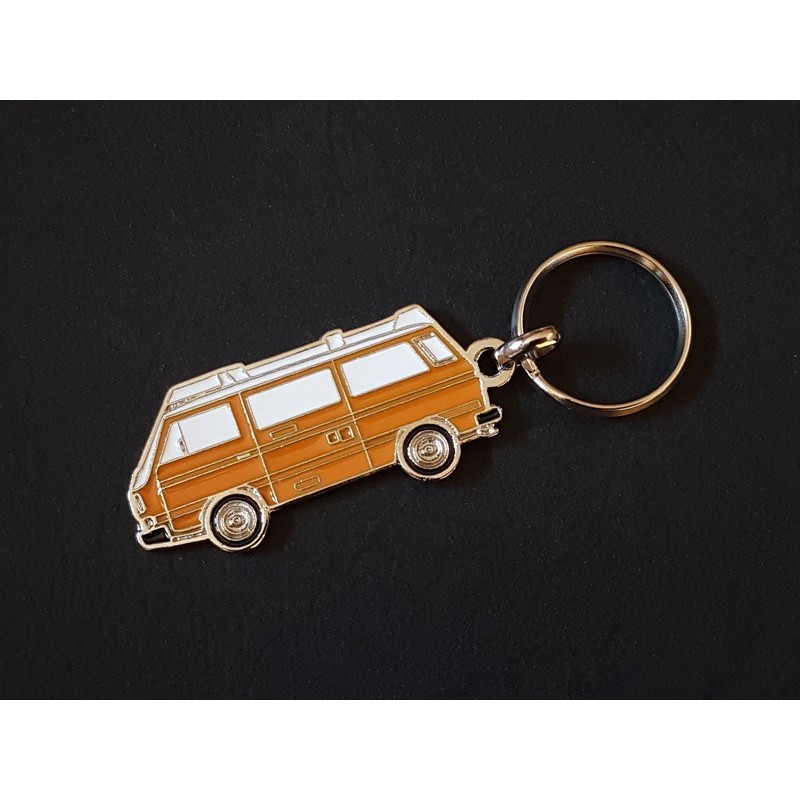 Porte-clés profil Volkswagen Transporter T3 Westfalia (orange)