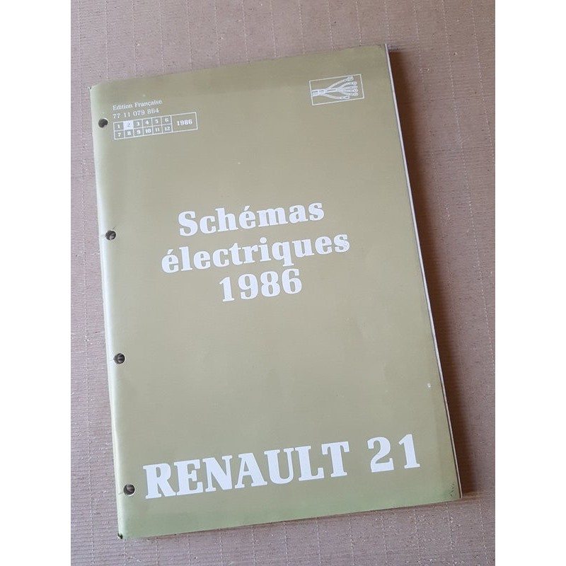 Renault 21 TSE TXE Turbo DX, schémas électriques 1986, original