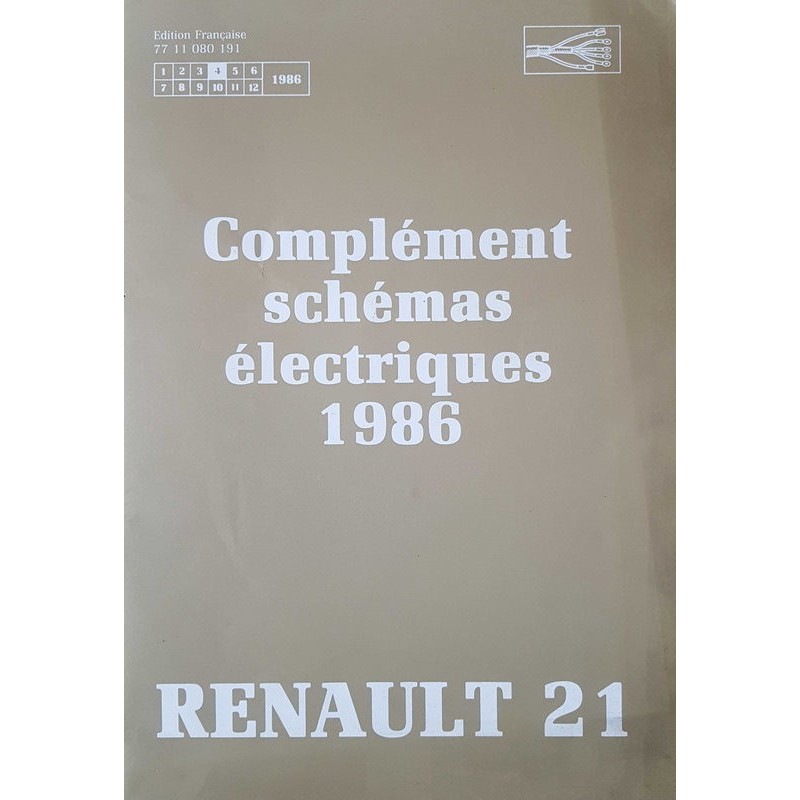 Renault 21, schémas électriques 1986 (eBook)