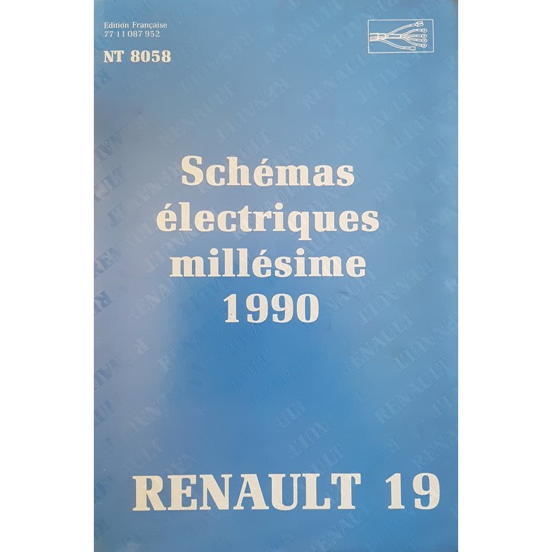 Renault 19, schémas électriques 1990 (eBook)