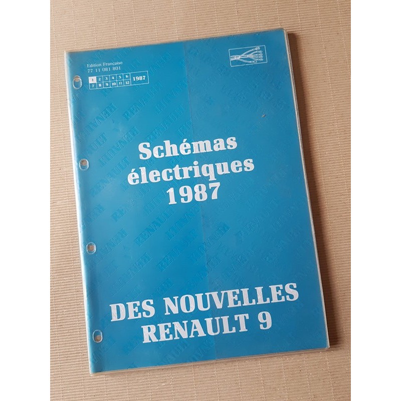 Renault 9, schémas électriques depuis 1987, original