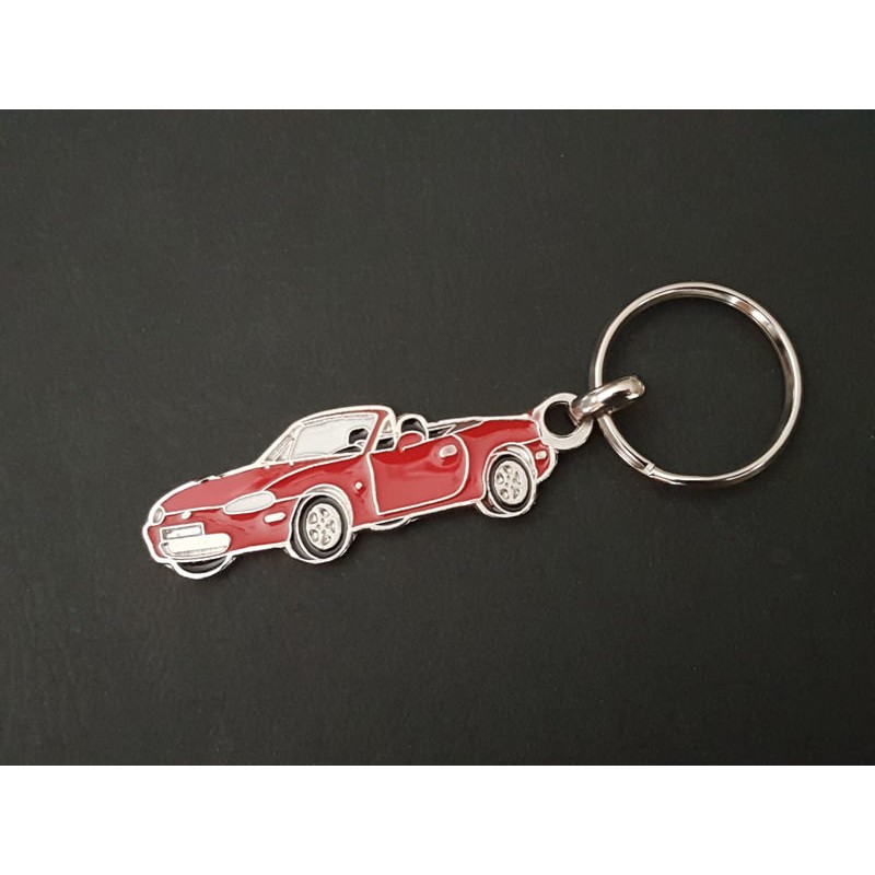 Porte-clés profil Mazda MX-5 NB, MX5 Miata roadster (rouge)