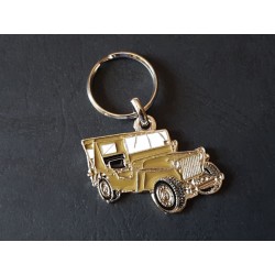 Porte-clés profil Jeep Willys Ford (beige verdâtre)