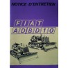 Fiat AD10 et BD10 bulldozer, notice d’entretien (eBook)