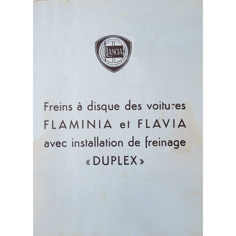 Lancia Flavia et Flaminia, freins à disques Duplex, notice d’entretien (eBook)