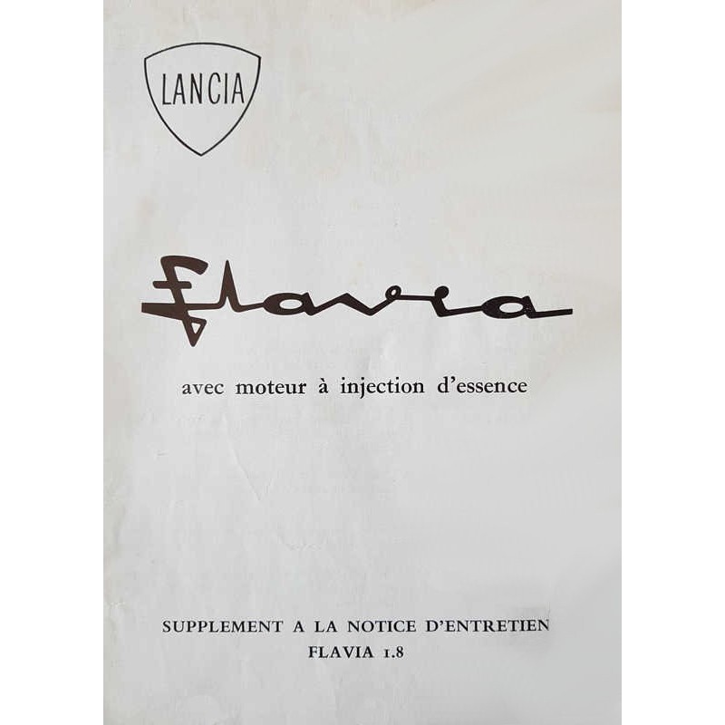 Lancia Flavia 1.8 injection, notice d’entretien (eBook)