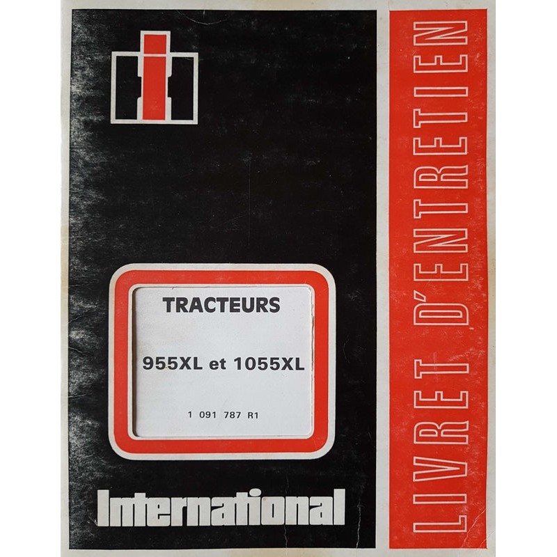 International 955 XL, 1055 XL, notice d’entretien (eBook)