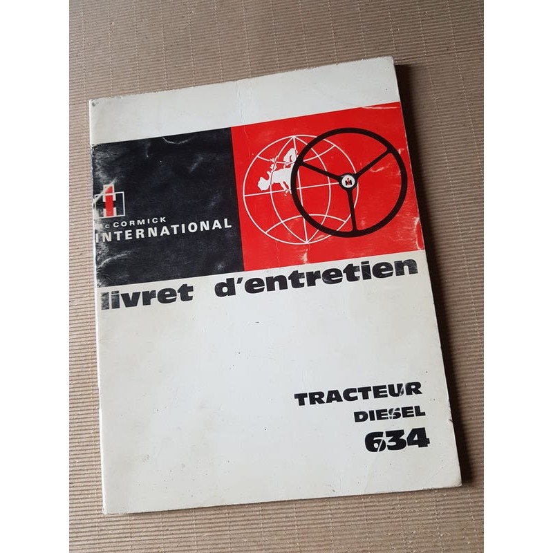 McCormick International 634, notice d’entretien originale