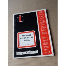 International 433SA, 533SA, 633SA, notice d’entretien originale