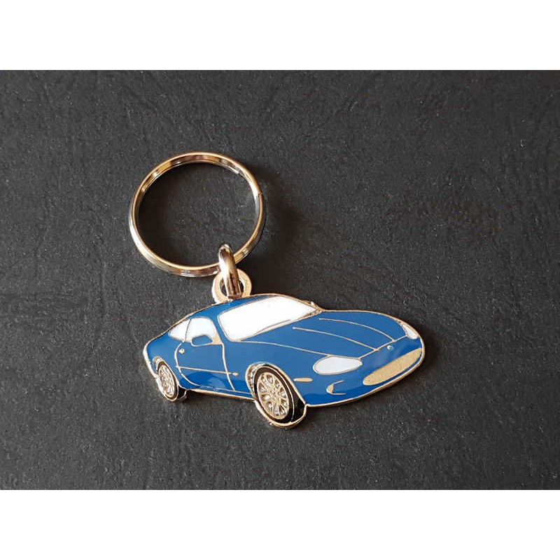 Porte-clés profil Jaguar XKR, XK8, XK X100 (bleu)