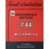 McCormick F44 moissonneuse, Notice d’entretien (eBook)