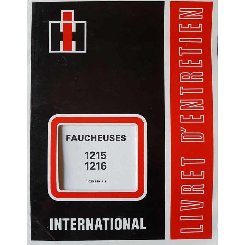 International faucheuse 1215 et 1216, Notice d’entretien (eBook)