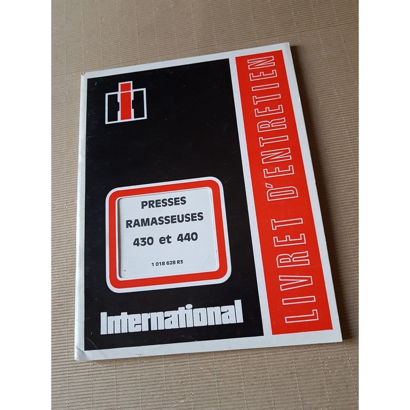 International 430, 440 presse-ramasseuse, Notice d’entretien original