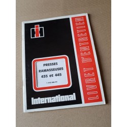 International 435 435D 445 445D presse-ramasseuse, Notice d’entretien original