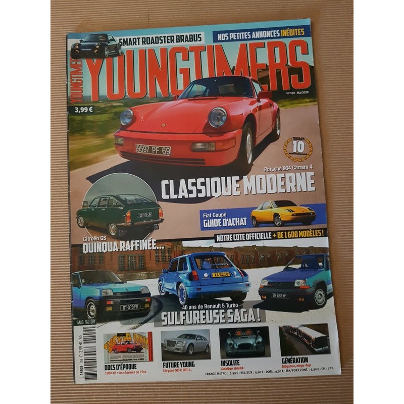 Youngtimers n°109, Fiat Coupé, Smart Roadster Brabus, Porsche 964, Citroën GS