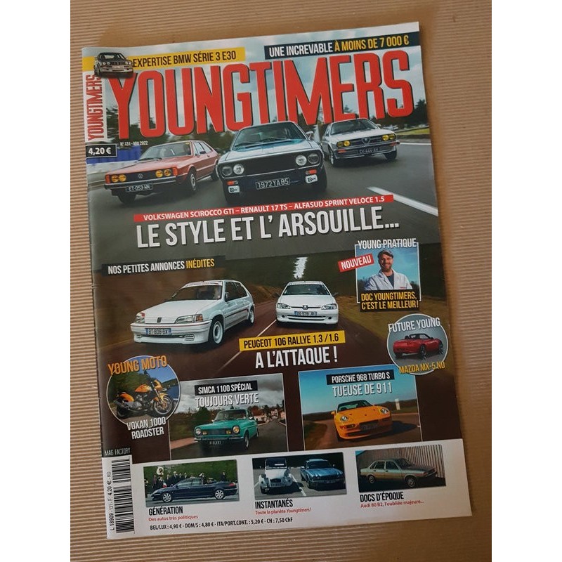 Youngtimers n°131, BMW E30, Peugeot 106 Rallye, Porsche 968 Turbo S, Simca 1100