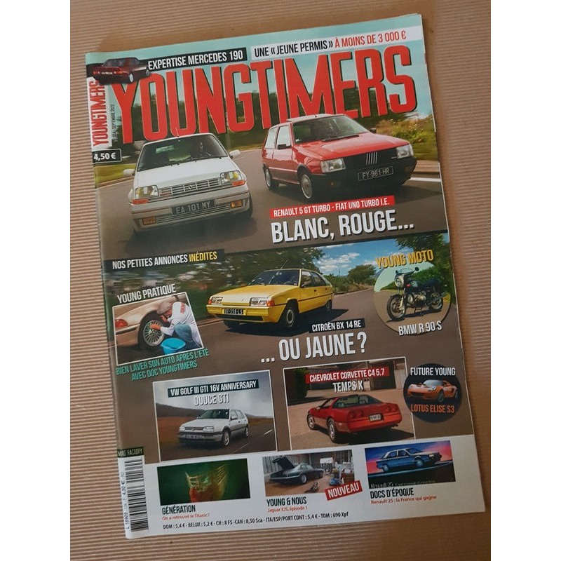 Youngtimers n°134, Mercedes 190, Golf Anniversary, Corvette C4, Citroën BX 14 RE