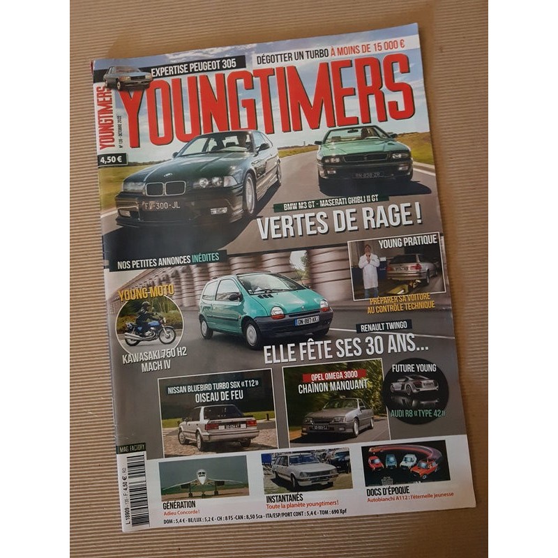 Youngtimers n°135, Peugeot 305, Renault Twingo, Opel Omega 3000, Nissan Bluebird