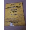 McCormick IH charrue F1-272, catalogue de pièces original