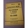 McCormick IH charrue pulvérisateur F3-200, catalogue de pièces original