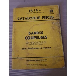 McCormick IH barres de coupe tous modèles 1949-69, catalogue de pièces original