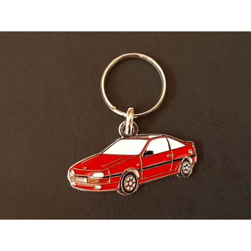 Porte-clés profil Nissan 100NX, 100 NX coupé NX-R NXR Sunny (rouge)