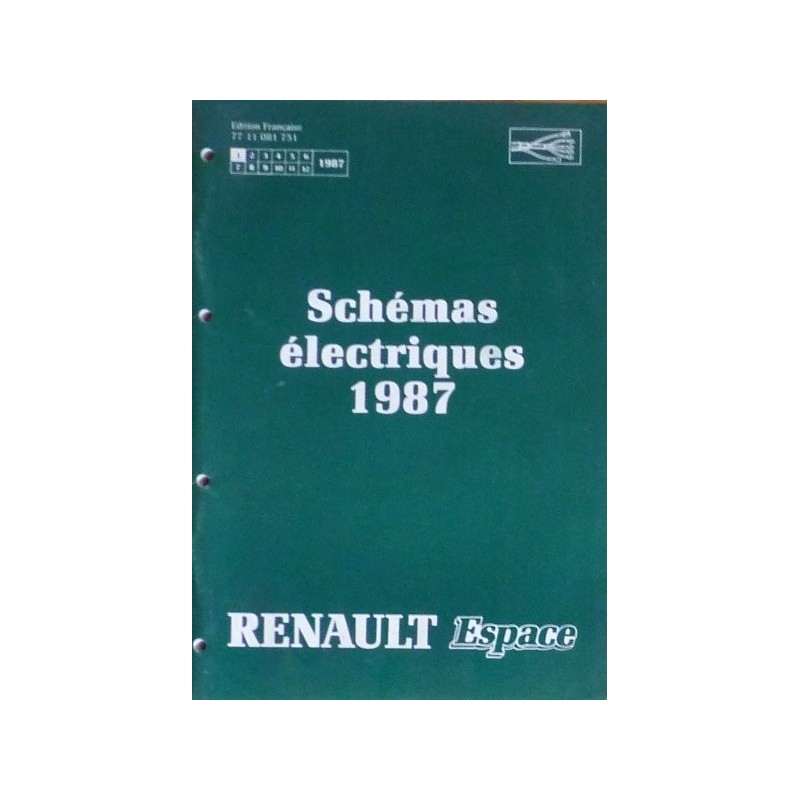 Renault Espace I, schémas électriques 1987