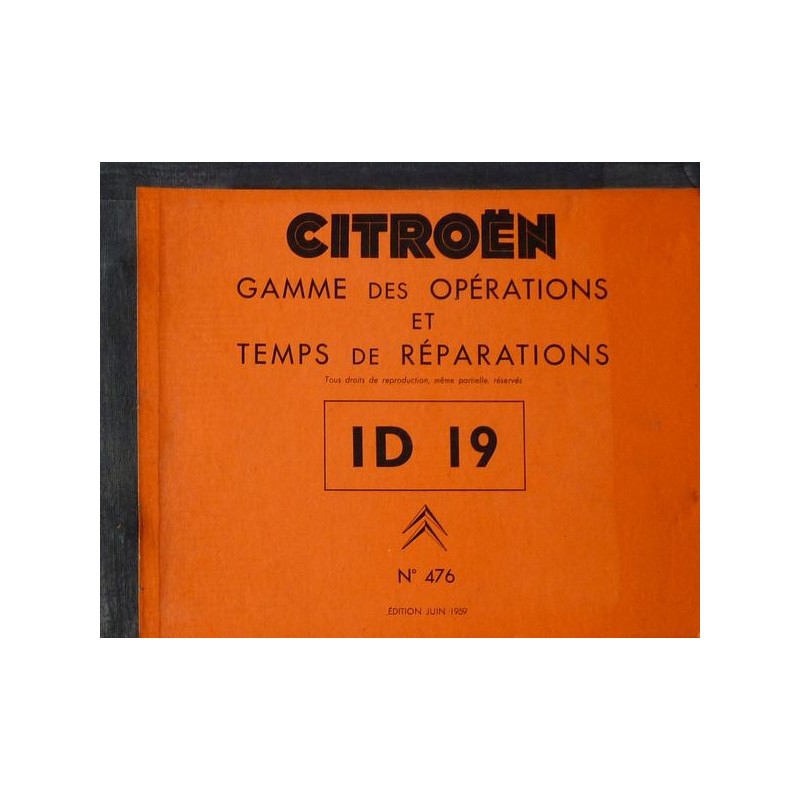 Citroën ID19, temps de réparation