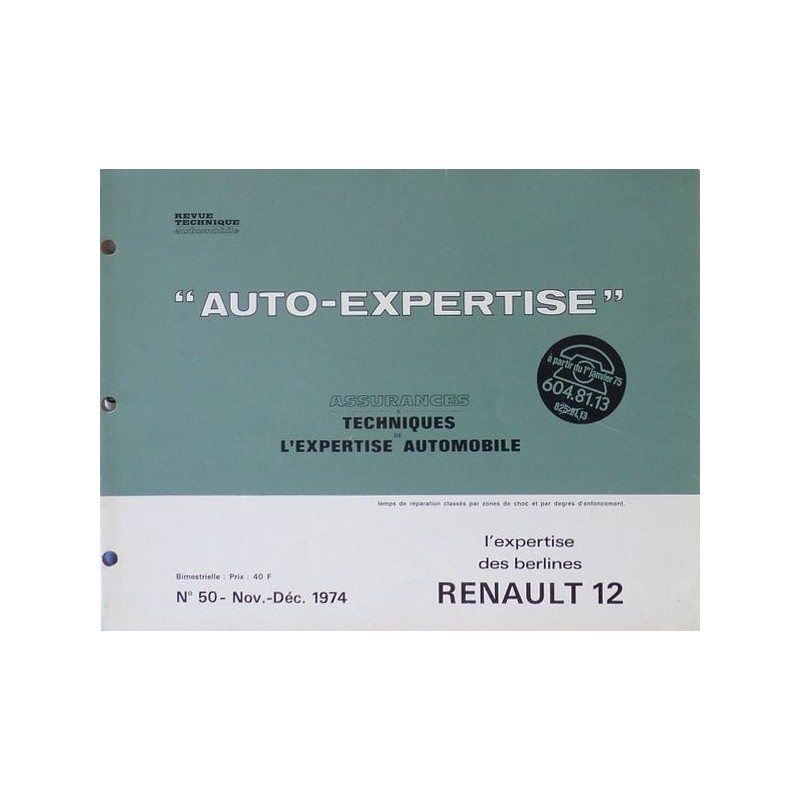 Auto Expertise Renault 12 berlines