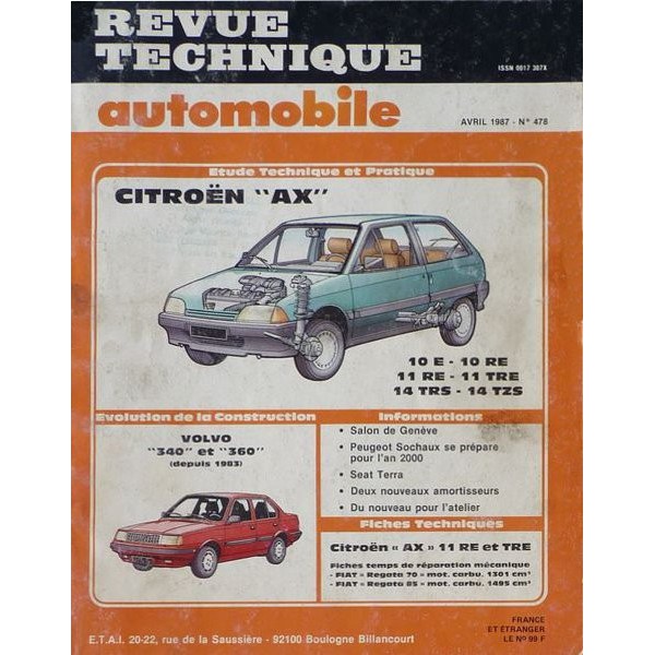 Revue technique automobile RTA - Équipement auto