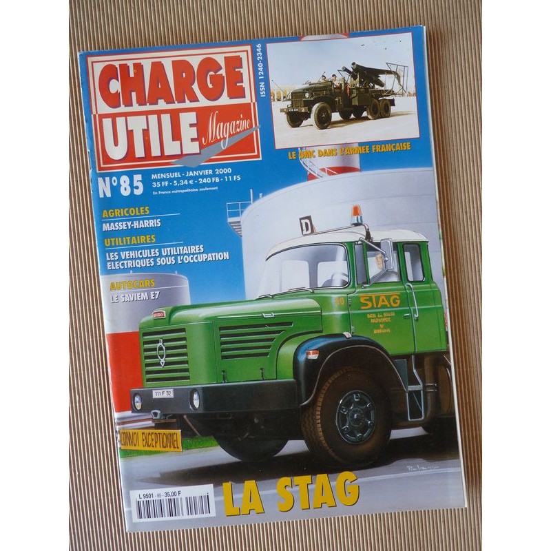 Charge Utile n°85, Massey-Harris K, électrique 39-45, Saviem E7, Stag, Amar