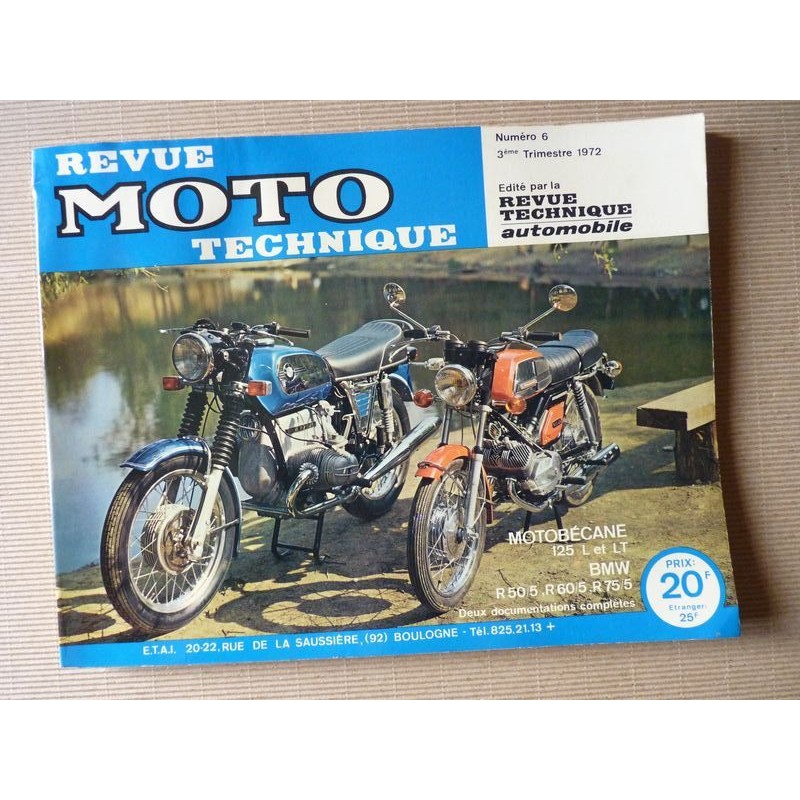 RMT Motobécane 125, L, LT 1, 2, 3 et BMW série 5